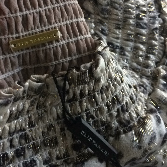 NWT leopard snake floral gold off shoulder top - Picture 7 of 8